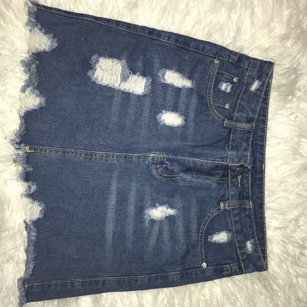 Denim jean skirt
